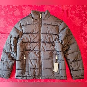 Size Small Michael Kors Navy Blue Blackfin Quilted Nylon Puffer Jacket, NWT